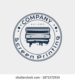 Illustration vektor graphic of screen printing logo design