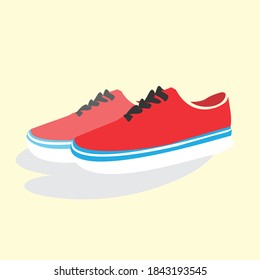 illustration vektor graphic of shous or snakers fit for logo or icon symbol