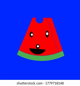 Illustration vektor graphic of watermelon with background