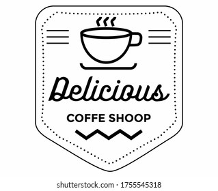 ILLUSTRATION VEKTOR LABEL DESIGN COFFE
