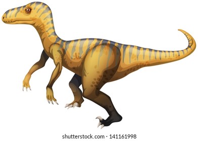 Illustration of a velociraptor