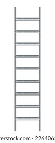 Illustration of a vertical metal stepladder
