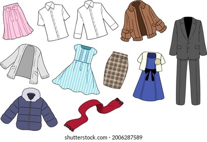 Illustration of very cute clothes