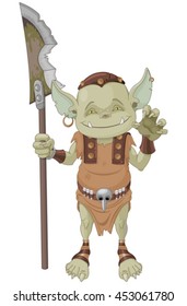 Illustration of very cute goblin creature