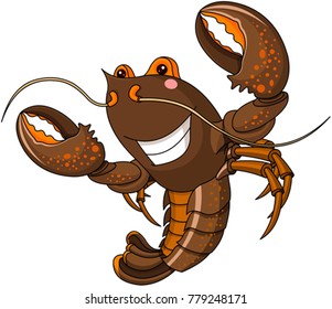 Illustration of very cute lobster
