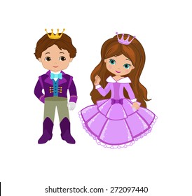 Illustration Of Very Cute Prince And Princess