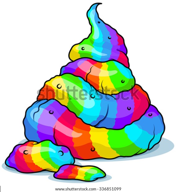 Illustration Very Cute Unicorn Poop Stock Vector (Royalty Free) 336851099