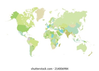 An Illustration of very fine outline of the world (with country borders)