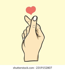 illustration of a very pretty "i love you" hand gesture icon.good for stiker etc. 