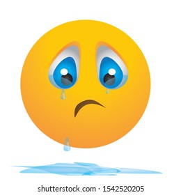  illustration very sad smile crying