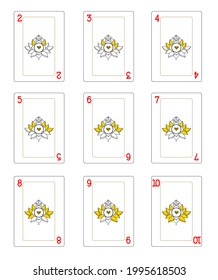 the illustration - very special set of playing cards.
