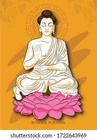 illustration Of Vesak Day or Buddha Purnima with nice and creative design illustration