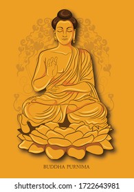 illustration Of Vesak Day or Buddha Purnima with nice and creative design illustration