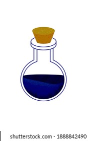 illustration a vessel with a magic potion