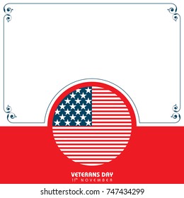 Illustration of veterans day greeting stock vector