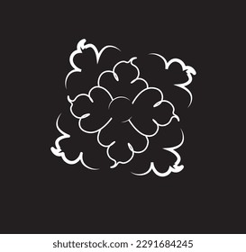 illustration vetor black icon flower print outline