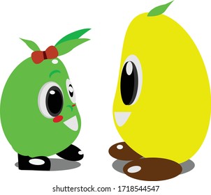 illustration vetor graphic of quality mango.perfect for vitamin, health