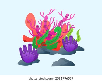 Illustration of an Vibrant Coral Reef