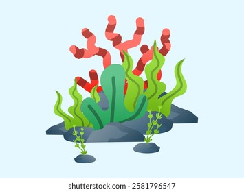 Illustration of an Vibrant Coral Reef