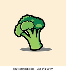 Illustration Of Vibrant Green Broccoli 