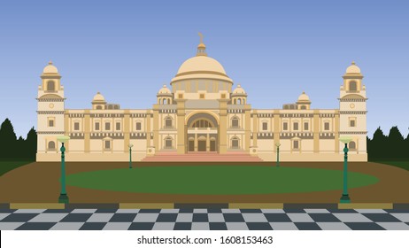 
Illustration of Victoria Memorial vector