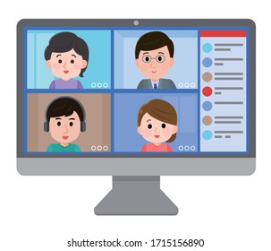 Illustration of video chat screen