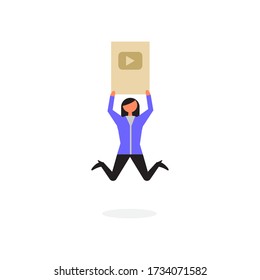 ILLUSTRATION OF VIDEO CONTENT CREATOR. Perfect for banners, leaflets, landing pages, social media content.
