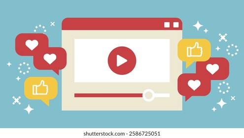 Illustration of video content and SNS engagement