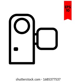 illustration of video flat icon