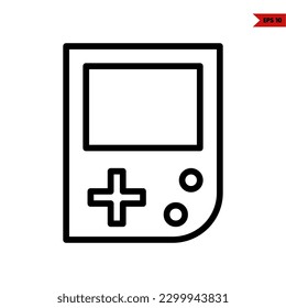 illustration of video game line icon