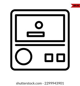 illustration of video game line icon