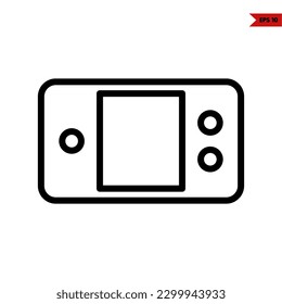 illustration of video game line icon