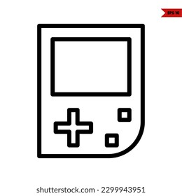 illustration of video game line icon