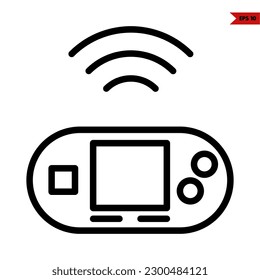 illustration of video gaming line icon