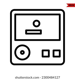 illustration of video gaming line icon