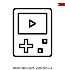 illustration of video gaming line icon
