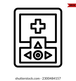 illustration of video gaming line icon