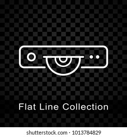 Illustration of video player icon on checkered background