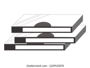 Illustration of video tapes