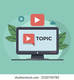 illustration of a video topic screen