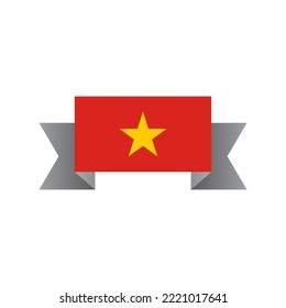 Illustration of Vietnam flag Template