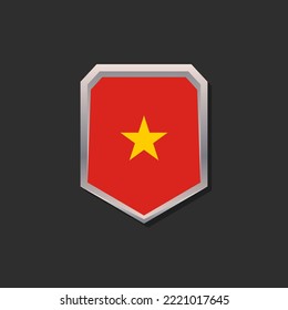 Ilustración de la plantilla de bandera de Vietnam