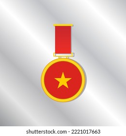 Illustration of Vietnam flag Template
