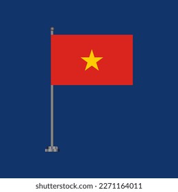 Illustration of Vietnam flag Template