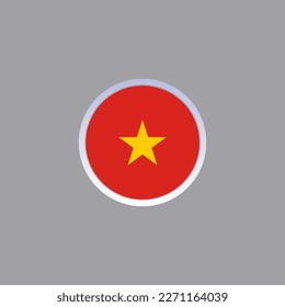 Illustration of Vietnam flag Template