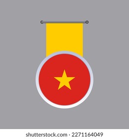 Illustration of Vietnam flag Template