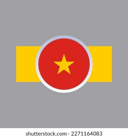 Ilustración de la plantilla de bandera de Vietnam