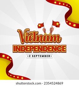 illustration for Vietnam Independence Day is great for banners, social media, print and digital media purposes.