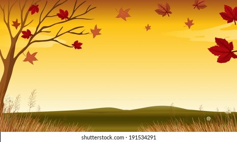 Ilustración de una visión de un otoño