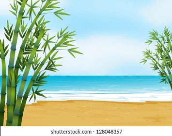 Ilustración de las vistas a la playa